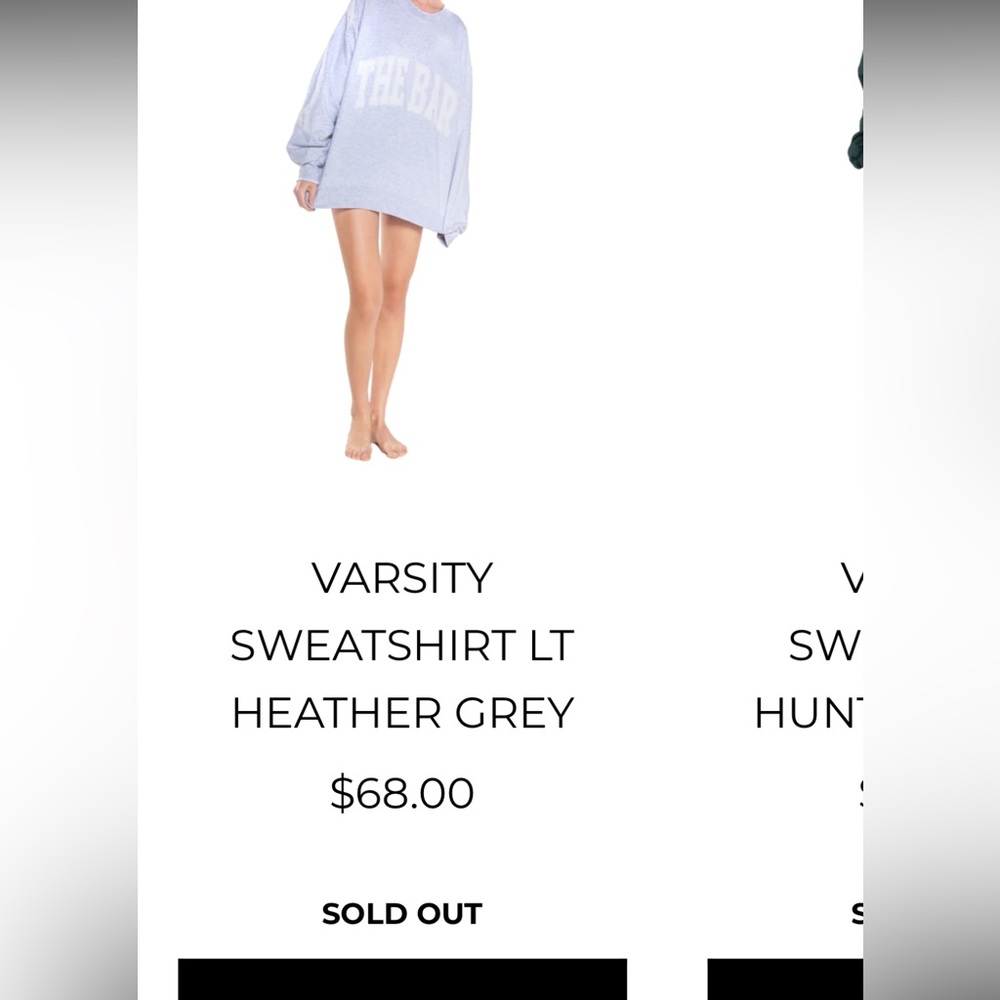 The bar varsity sweatshirt